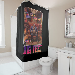 Rideaux De Douche Mème de pieds Bigfoot amusant