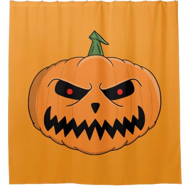 Rideaux De Douche Menacer Jack O'Lantern Halloween (Devant)