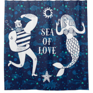 Rideaux De Douche Mer d'affiche d'amour