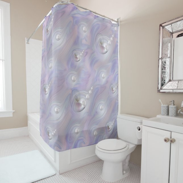 Rideaux De Douche Mère des perles donnant naissance à une perle (En situation)
