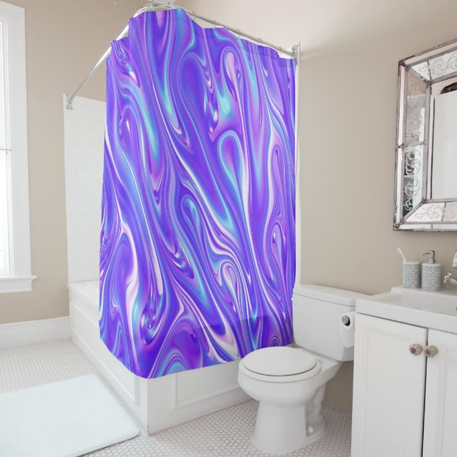 Rideaux De Douche Mermaid Giggles Abstrait (En situation)