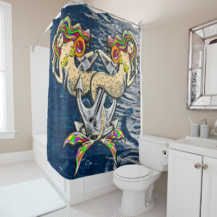 Rideaux De Douche Mermaids - Design nautique pour les amoureux des o