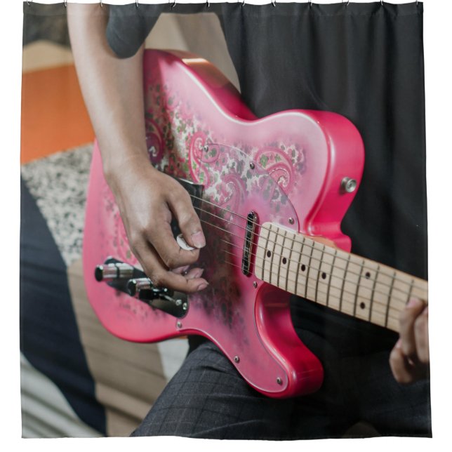 Rideaux De Douche Merveilleuse guitare acoustique (Devant)