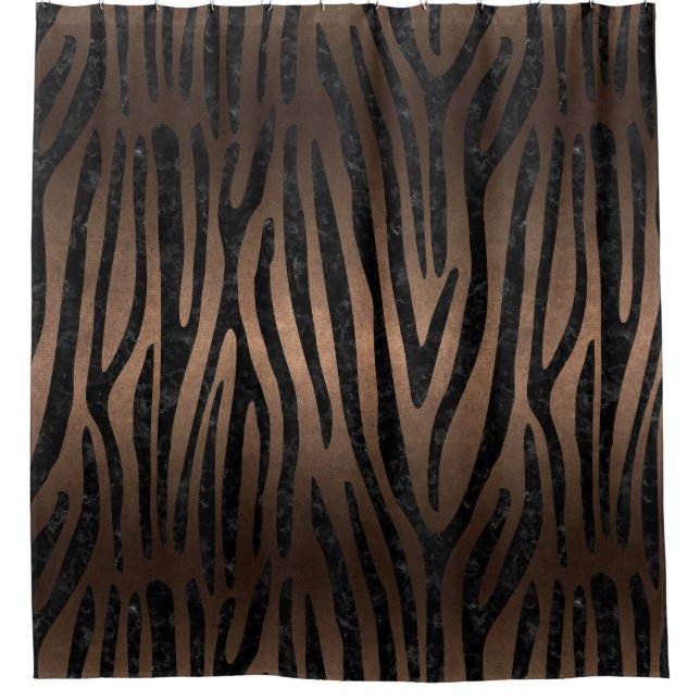RIDEAUX DE DOUCHE MÉTAL NOIR DU MARBRE SKIN4 ET DE BRONZE (Devant)