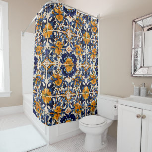 Rideaux De Douche Mexicaine Talavera Fiesta Carrelage espagnol