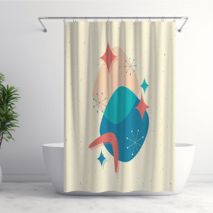 Rideaux De Douche Mi-siècle Âge atomique Abstrait 17