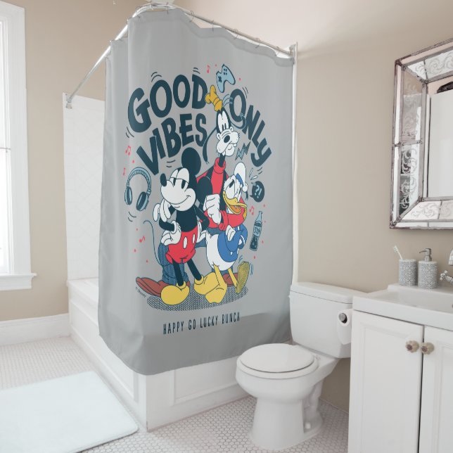 Rideaux De Douche Mickey & Friends | Good Vibes Only (En situation)