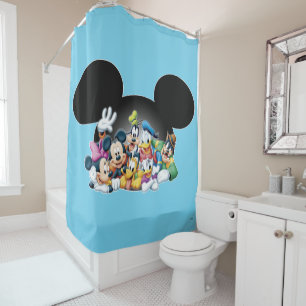 Rideaux De Douche Mickey & Friends   Groupe dans Mickey Ears