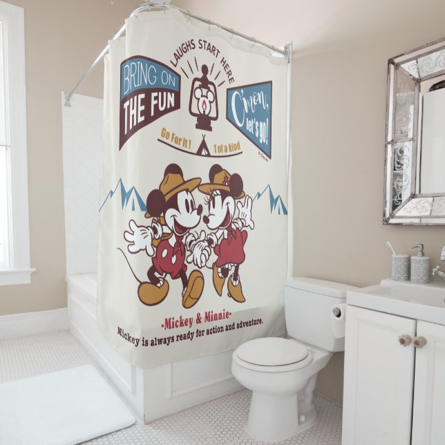 Rideaux De Douche Mickey & Minnie | Amusez-vous bien (En situation)