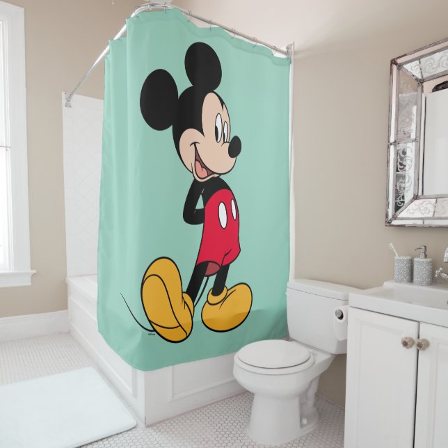 Rideaux De Douche Mickey Mouse Hands Behind Back (En situation)