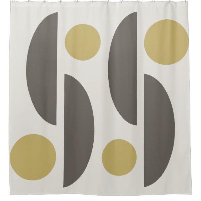 Rideaux De Douche Mid Century Modern Geo Abstrait 05 (Devant)