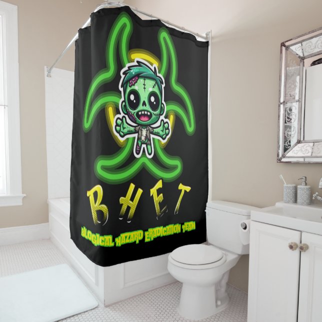 Rideaux De Douche Mignonne, drôle de zombie (En situation)