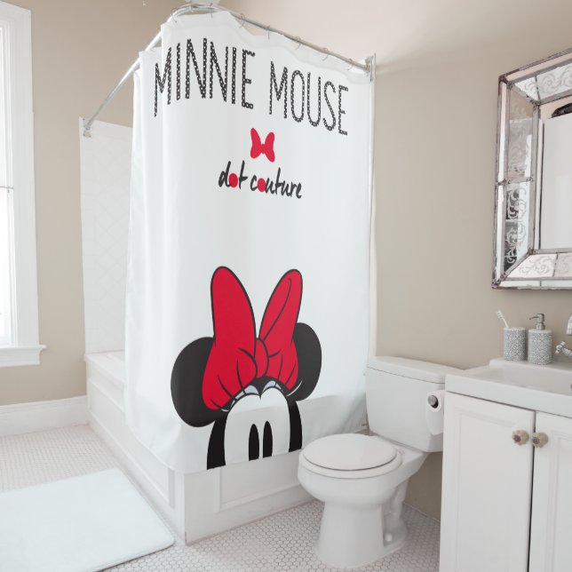 Rideaux De Douche Minnie branchée | Couture de point (En situation)