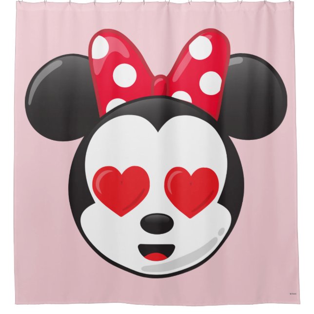 Rideaux De Douche Minnie branchée | In Love Emoji (Devant)