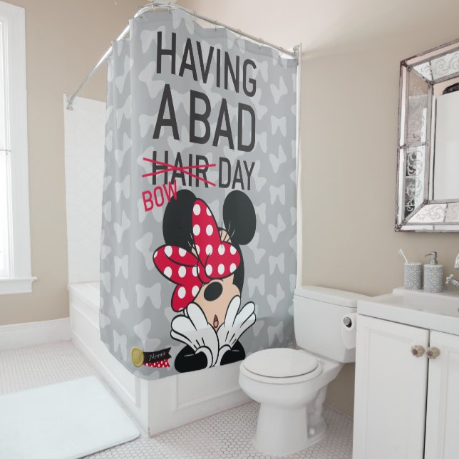 Rideaux De Douche Minnie | Having a Bad Bow Day (En situation)