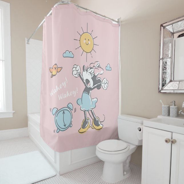 Rideaux De Douche Minnie Mouse | Réveil du matin (En situation)