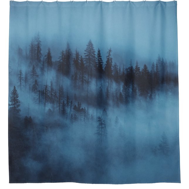 RIDEAUX DE DOUCHE MISTY PINE FOREST (Devant)