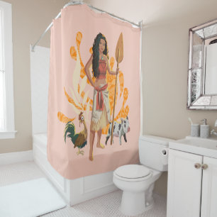 Rideaux De Douche Moana Live Action Wayfinder Pua Heihei Graphique