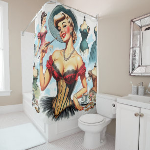 Rideaux De Douche Mode vintage Corset Pin Up