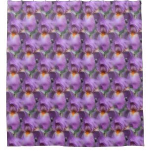Rideaux De Douche Modèle de fleur d'iris à barbe pourpre