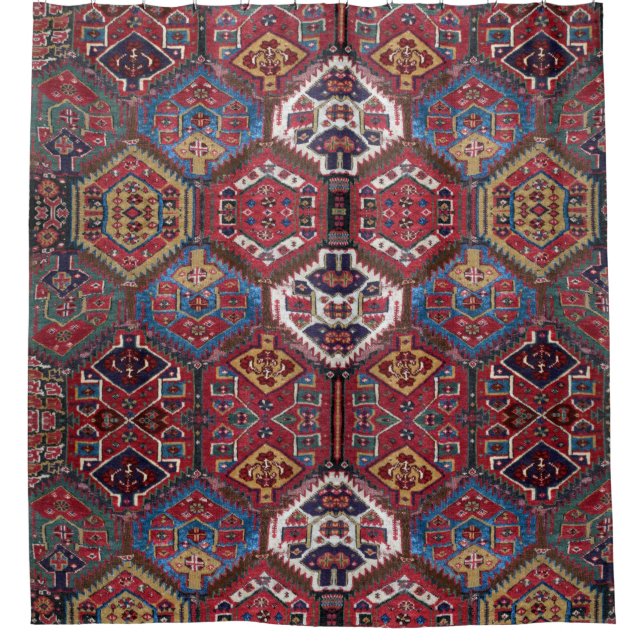 Rideaux De Douche Modèle de tapis oriental perse antique (Devant)