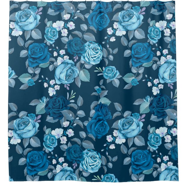 Rideaux De Douche Modèle floral (Devant)