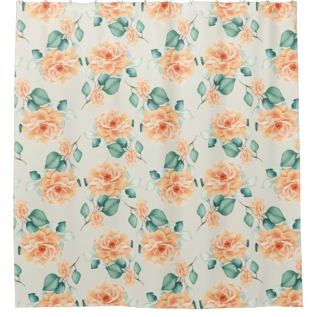 Rideaux De Douche Modèle floral (Devant)
