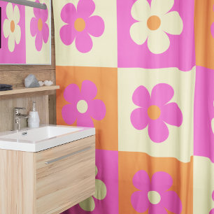 Rideaux De Douche Modèle floral BOHO coloré rétro