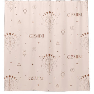 Rideaux De Douche Modèle sans couture Gemini Zodiaque – Jumeau Céles