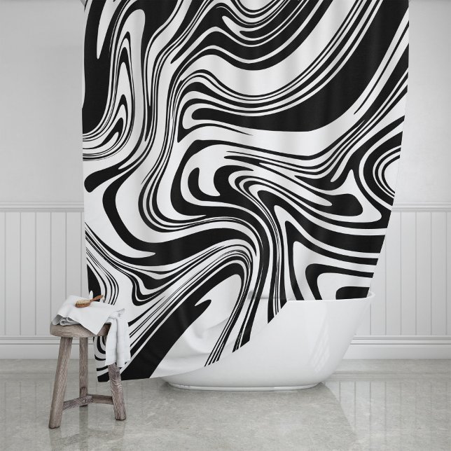 Rideaux De Douche Modern Contemporary Bold Large Scale Abstract  (Créateur téléchargé)