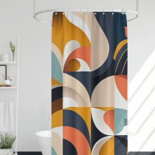 Rideaux De Douche Moderne du milieu du siècle