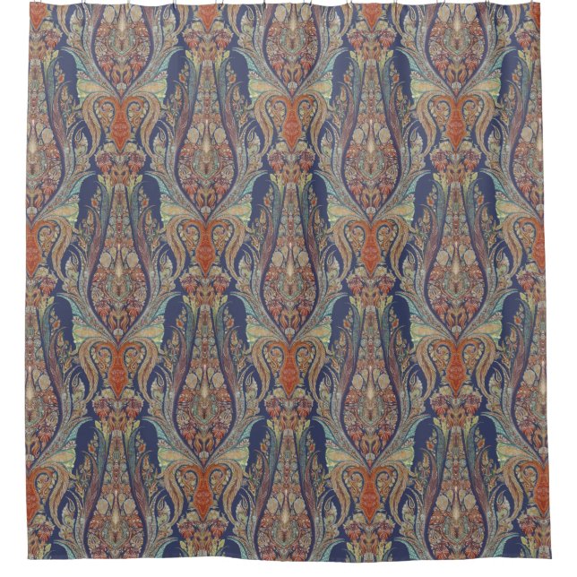 Rideaux De Douche Moderne Vintage Cachemire Paisley Shawl Patterned (Devant)