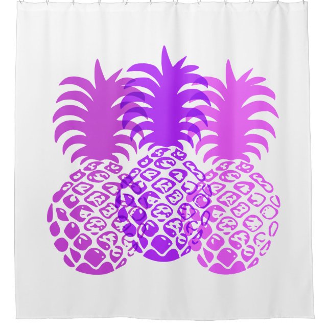Rideaux De Douche Momona Pineapple Hawaiian Tropical (Devant)