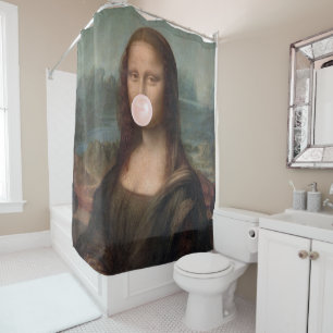 Rideaux De Douche Mona Lisa Blown Pink Buble gomme