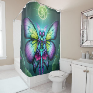 Rideaux De Douche Mondes Enchantés de Imaginaire de fée lunaire