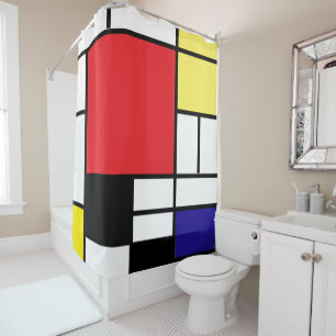 Rideaux De Douche Mondrian, minimaliste