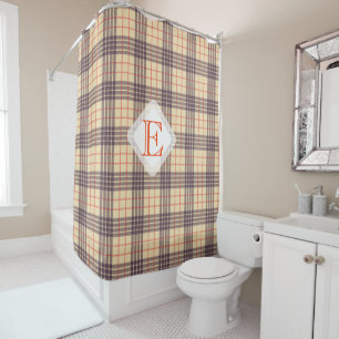 Rideaux De Douche Monogramme, élégant tartan écossais en plaid be