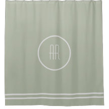 monogramme vert sauge argent
