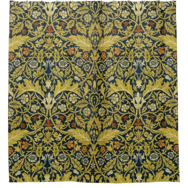 Rideaux De Douche Morris Acanthus Feuille Twining Stem Flowers Tapis (Devant)