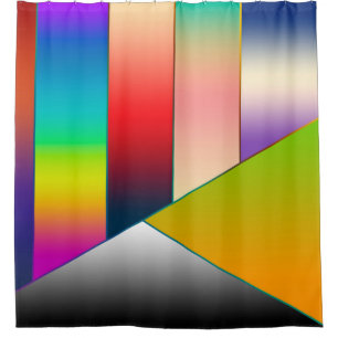 Rideaux De Douche MOSAIC rayures triangles couleur I + vos idées