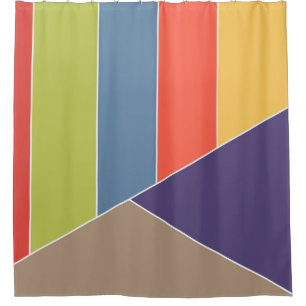 Rideaux De Douche MOSAIC rayures triangles couleur II + vos idées