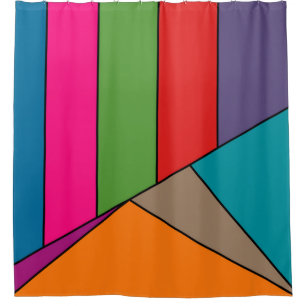 Rideaux De Douche MOSAIC rayures triangles couleur III + vos idées