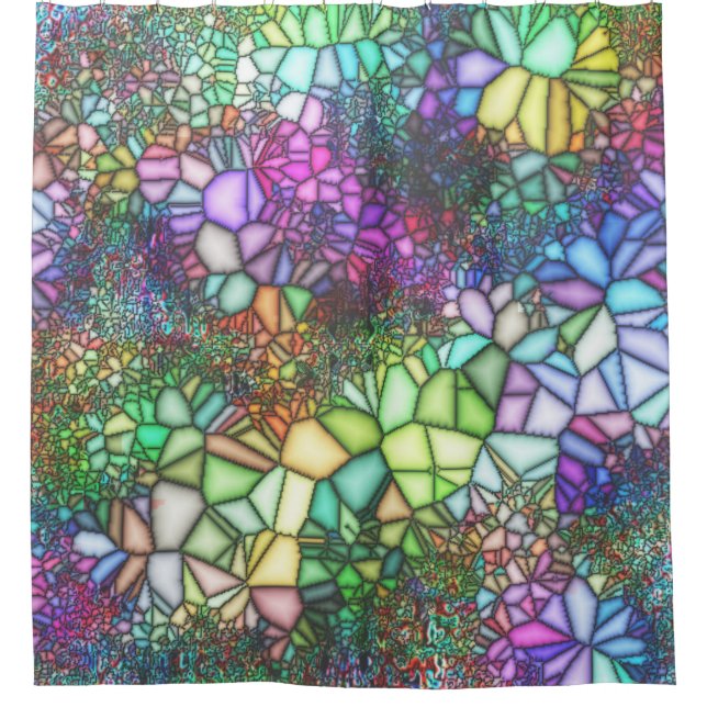 Rideaux De Douche Mosaïque de verre (Devant)