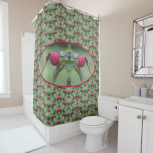 Rideaux De Douche Motif Abstrait de la libellule rouge