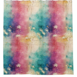 Rideaux De Douche Motif Abstrait de Pissenlit Vintage (4)