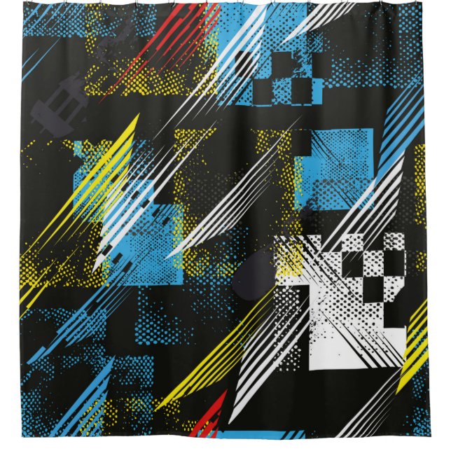 Rideaux De Douche motif Abstrait sans soudure. Rangeur créatif vinta (Devant)