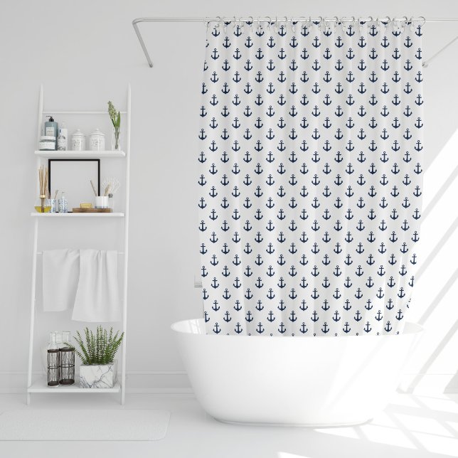 Rideaux De Douche Motif Ancres bleues (Créateur téléchargé)
