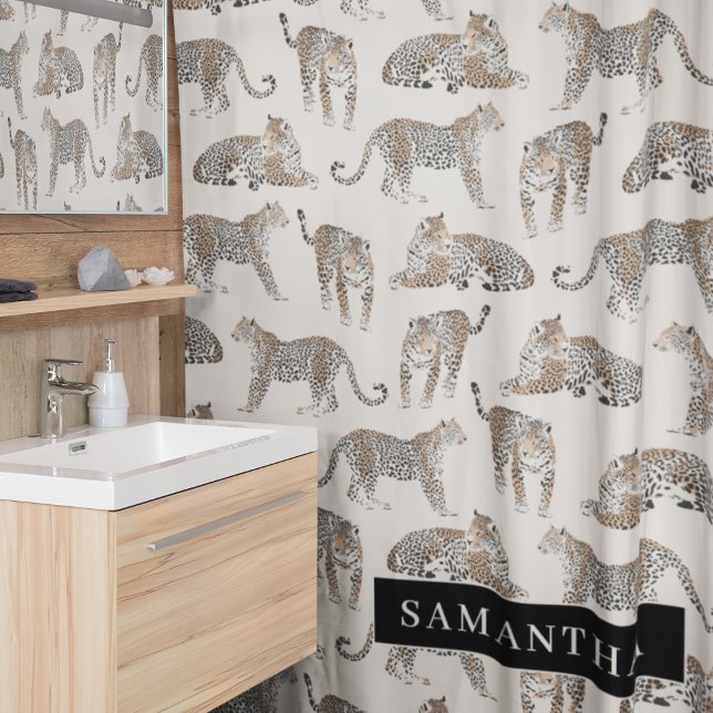 Rideaux De Douche Motif animal sauvage de la Jungle Leopard (Créateur téléchargé)