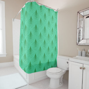 Rideaux De Douche Motif art déco sans couture vert sur vert