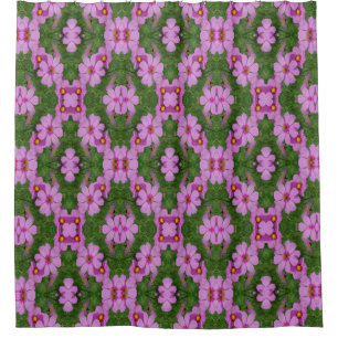 Rideaux De Douche Motif artistique de fleurs de cosmos rose